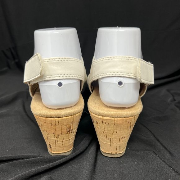 Earth Origins Nina Open Toe Cork Wedge Sandal Women's Size 8M - Picture 4 of 6
